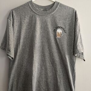 𝅺OCTOBERFEST Embroidered Tee Large Gray Beer